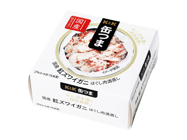 Ｋ＆Ｋ　缶つま　国産 紅ズワイガニ　ほぐし肉酒蒸し