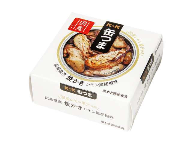 Ｋ＆Ｋ　缶つま　広島県産 焼かき　レモン黒胡椒味