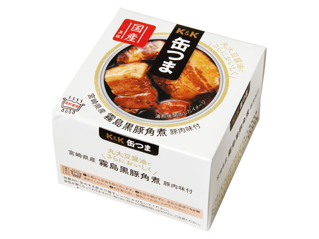 Ｋ＆Ｋ　缶つま　宮崎県産　霧島黒豚角煮