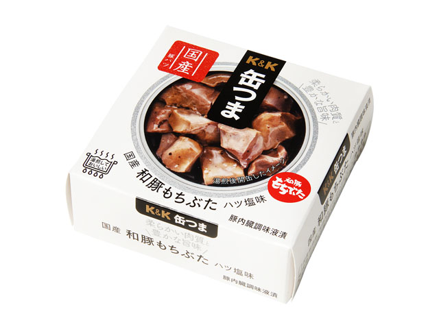 Ｋ＆Ｋ　缶つま　国産　和豚もちぶた　ハツ塩味